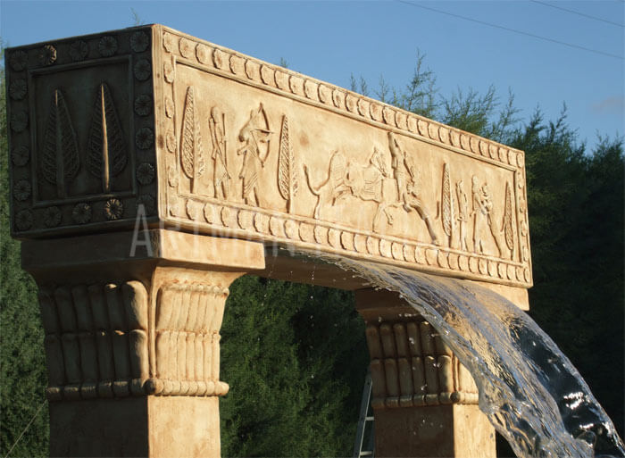 cascata per piscina a tema storico - Artman Italiana